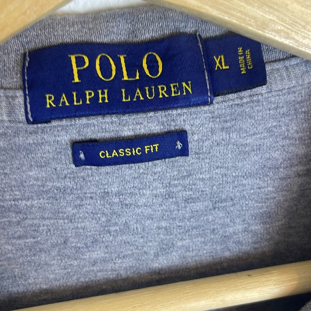 Polo RL grey cotton polo shirt XL
